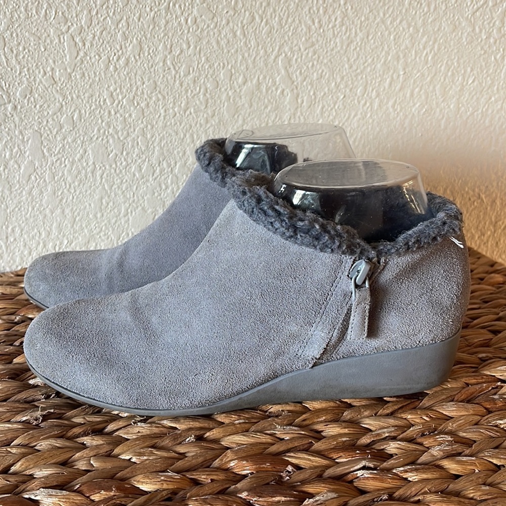 COLE HAAN | WATERPROOF SUEDE | LOW WEDGE SHOES - Picture 3 of 7